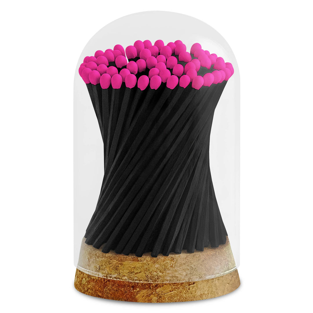 4" Matches in Premium Glass Cloche