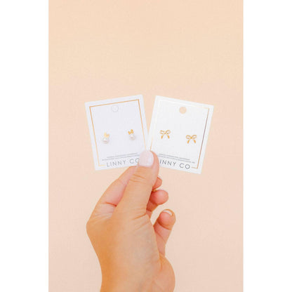 Screwback Stud Earrings - Sadie - Gold