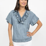 Ruffle Front Tunic Top