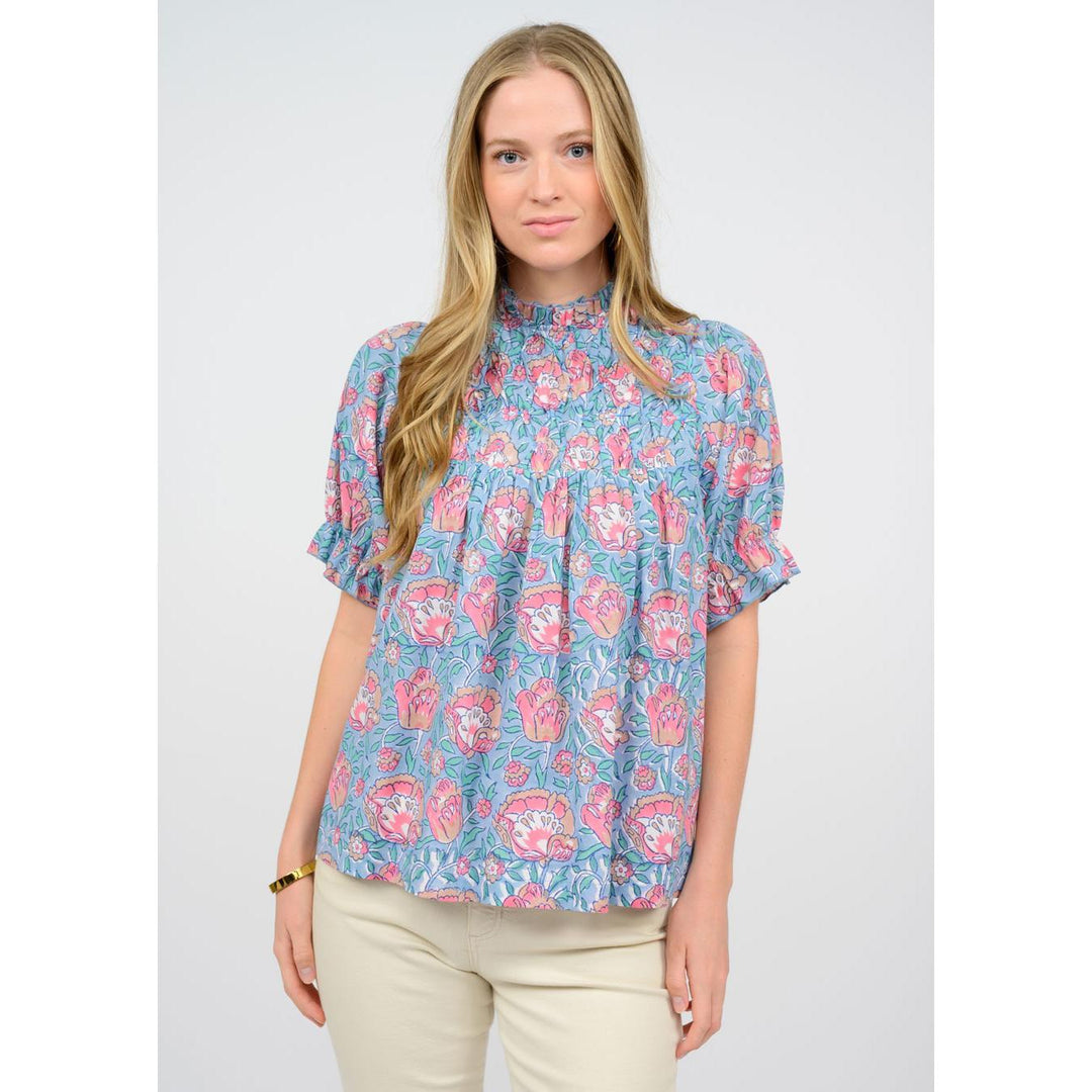 Smocked Yoke Top