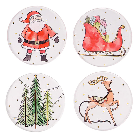 Santa Coaster Set/4