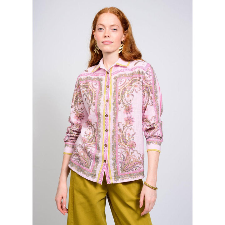 Ivy Jane Pink Paisley Border Shirt