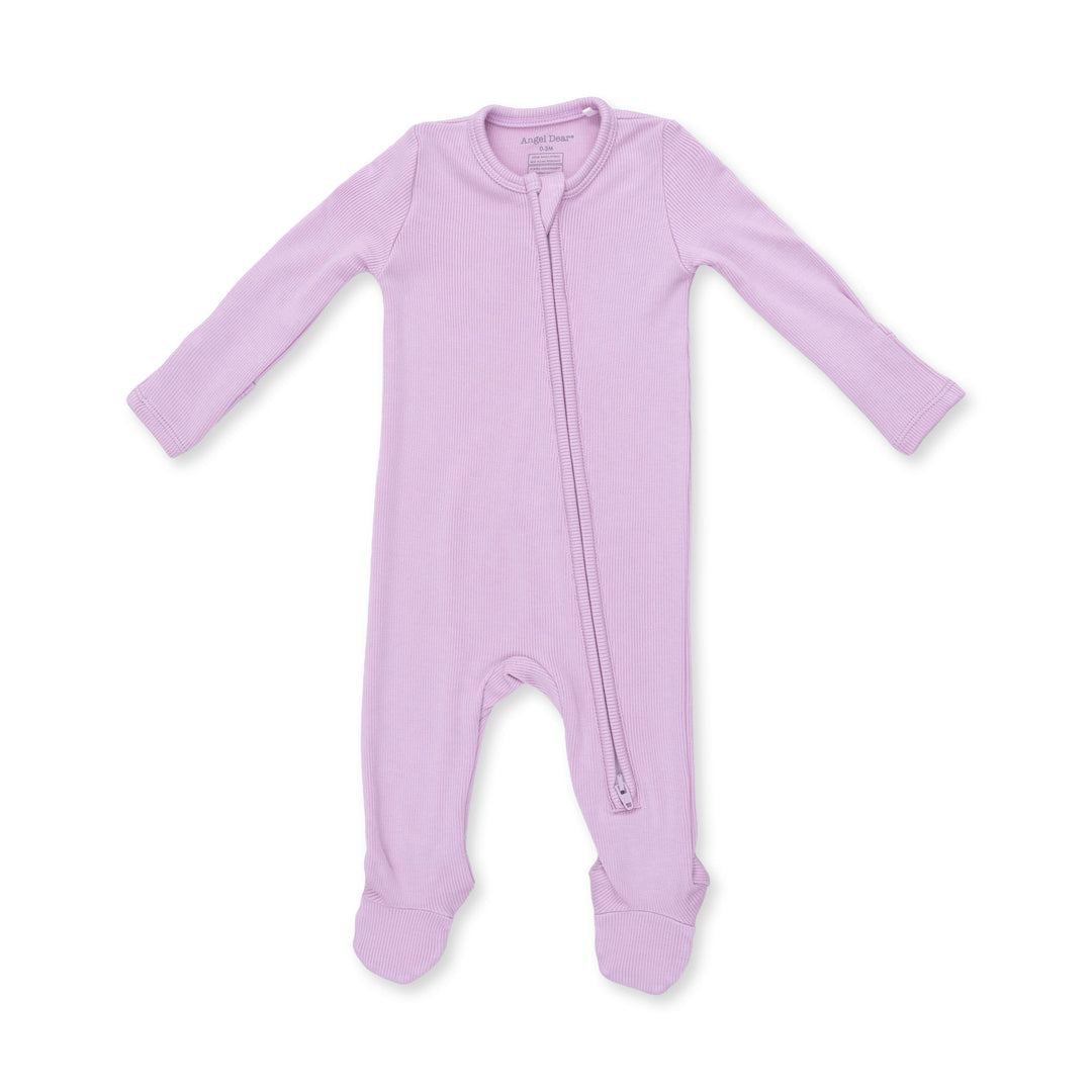 Angel Dear Solid Winsome Orchid 2 Way Zipper Footie Purple