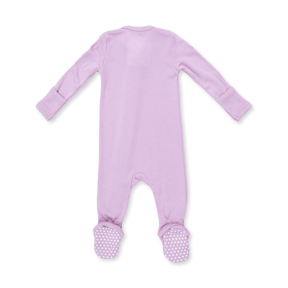 Angel Dear Solid Winsome Orchid 2 Way Zipper Footie Purple