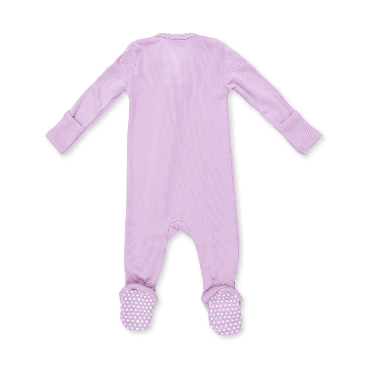 Angel Dear Solid Winsome Orchid 2 Way Zipper Footie Purple