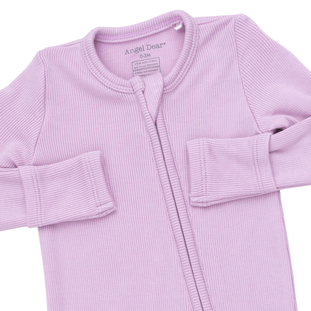Angel Dear Solid Winsome Orchid 2 Way Zipper Footie Purple
