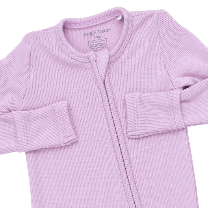 Angel Dear Solid Winsome Orchid 2 Way Zipper Footie Purple