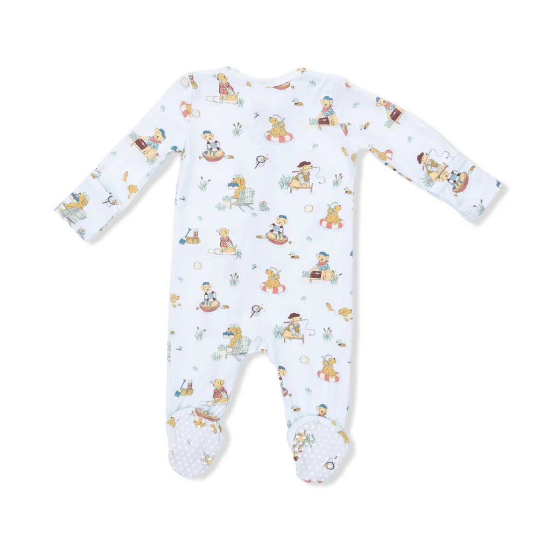 Puppies at the Lake Bamboo 2-Way Zipper Footie | Angel Dear