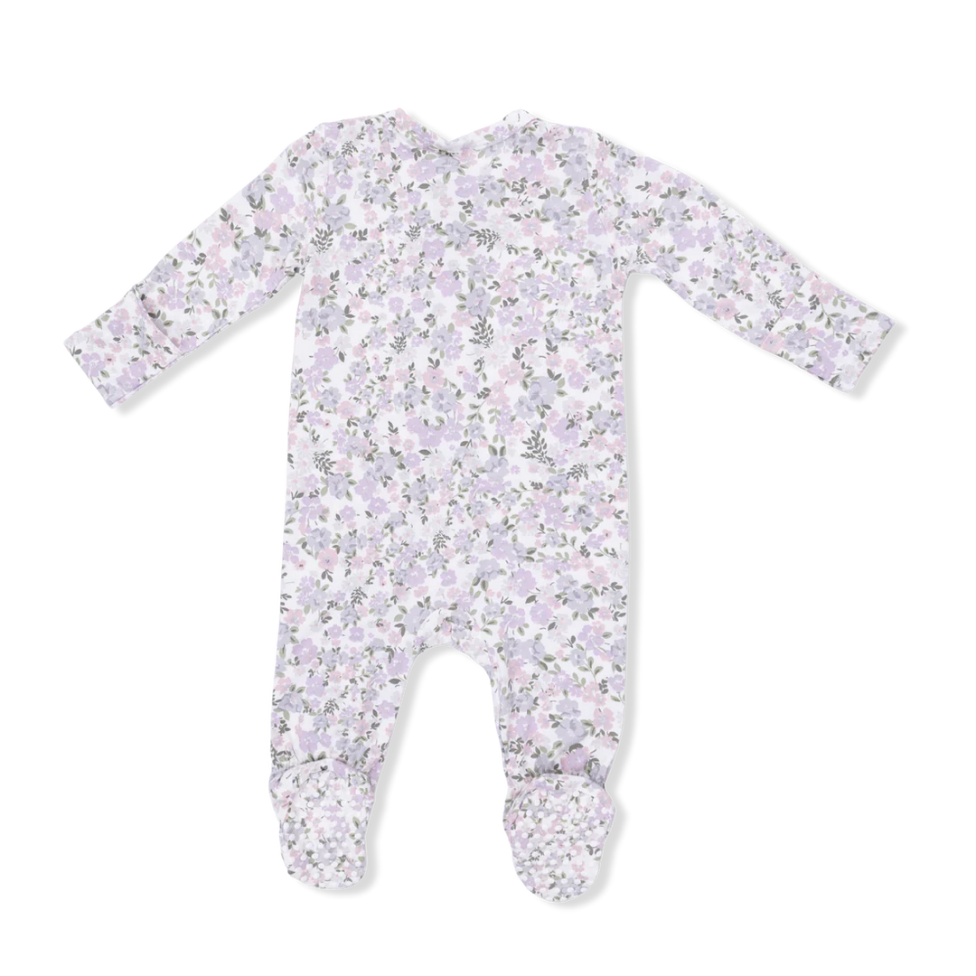 Shannon Floral Bamboo 2-Way Zipper Footie | Angel Dear