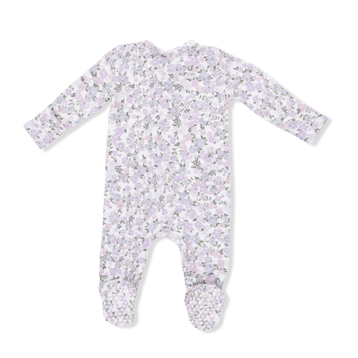 Shannon Floral Bamboo 2-Way Zipper Footie | Angel Dear