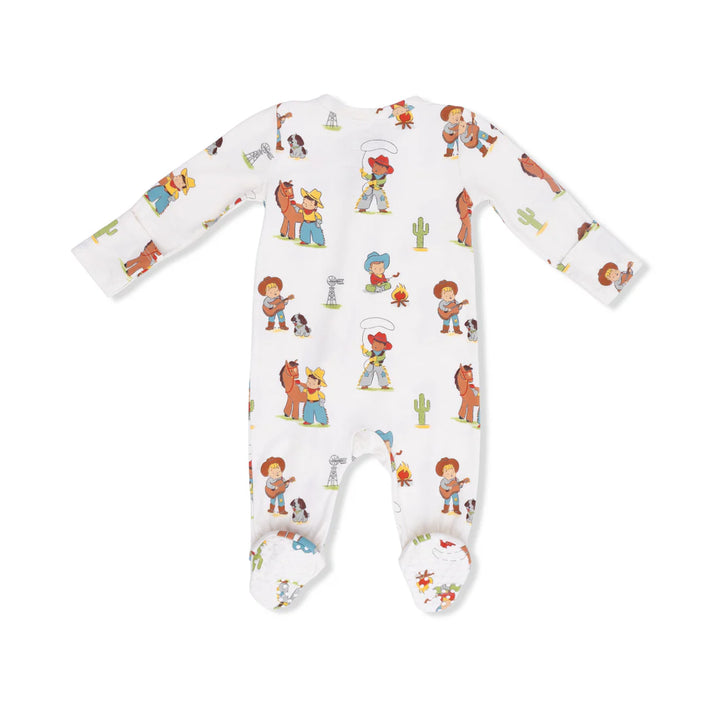 Vintage Cowboys Bamboo 2-Way Zipper Footie | Angel Dear