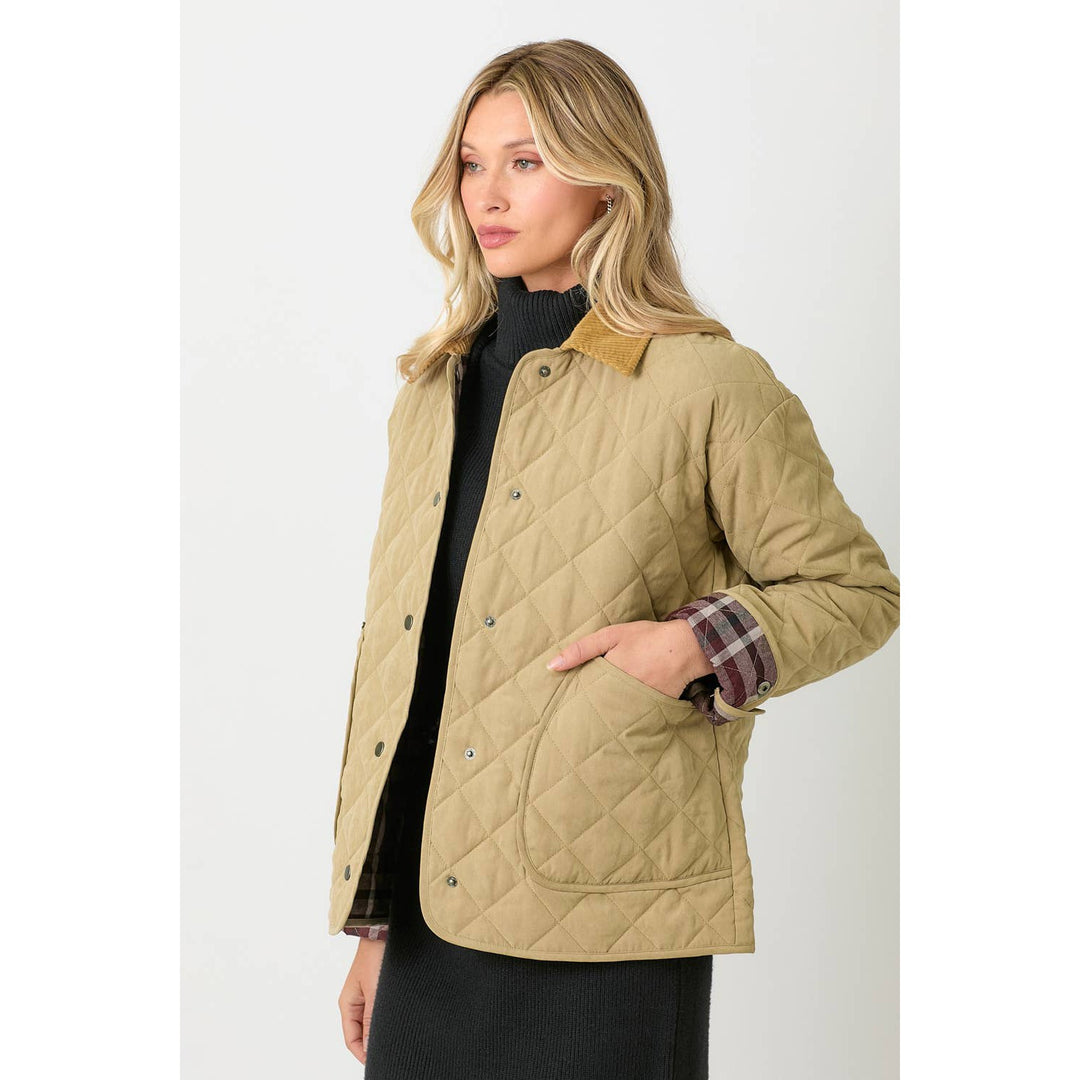 Contrast Quilted Jacket