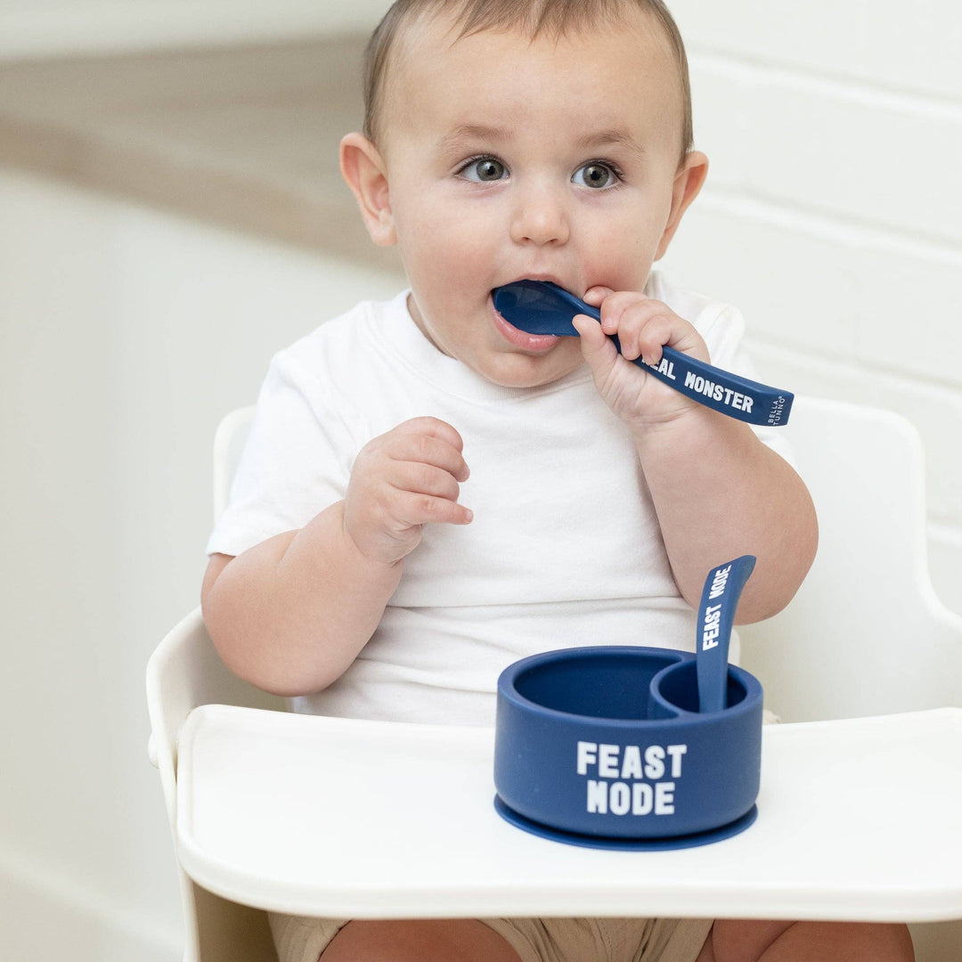 Bella Tunno Feast Mode Meal Monster Wonder Spoon Set — Silicone Baby Spoons