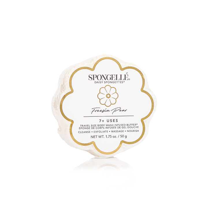 Spongellé Daisy Spongette - Flower Shaped Travel Body Buffer &amp; Soap Sponge