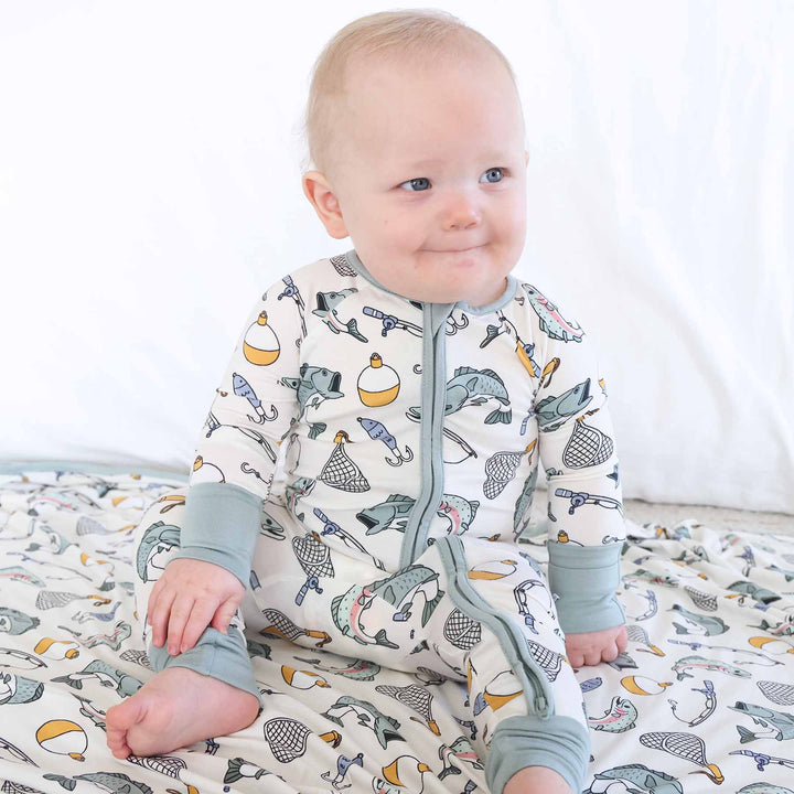 Catch of the Day Convertible Zip Romper