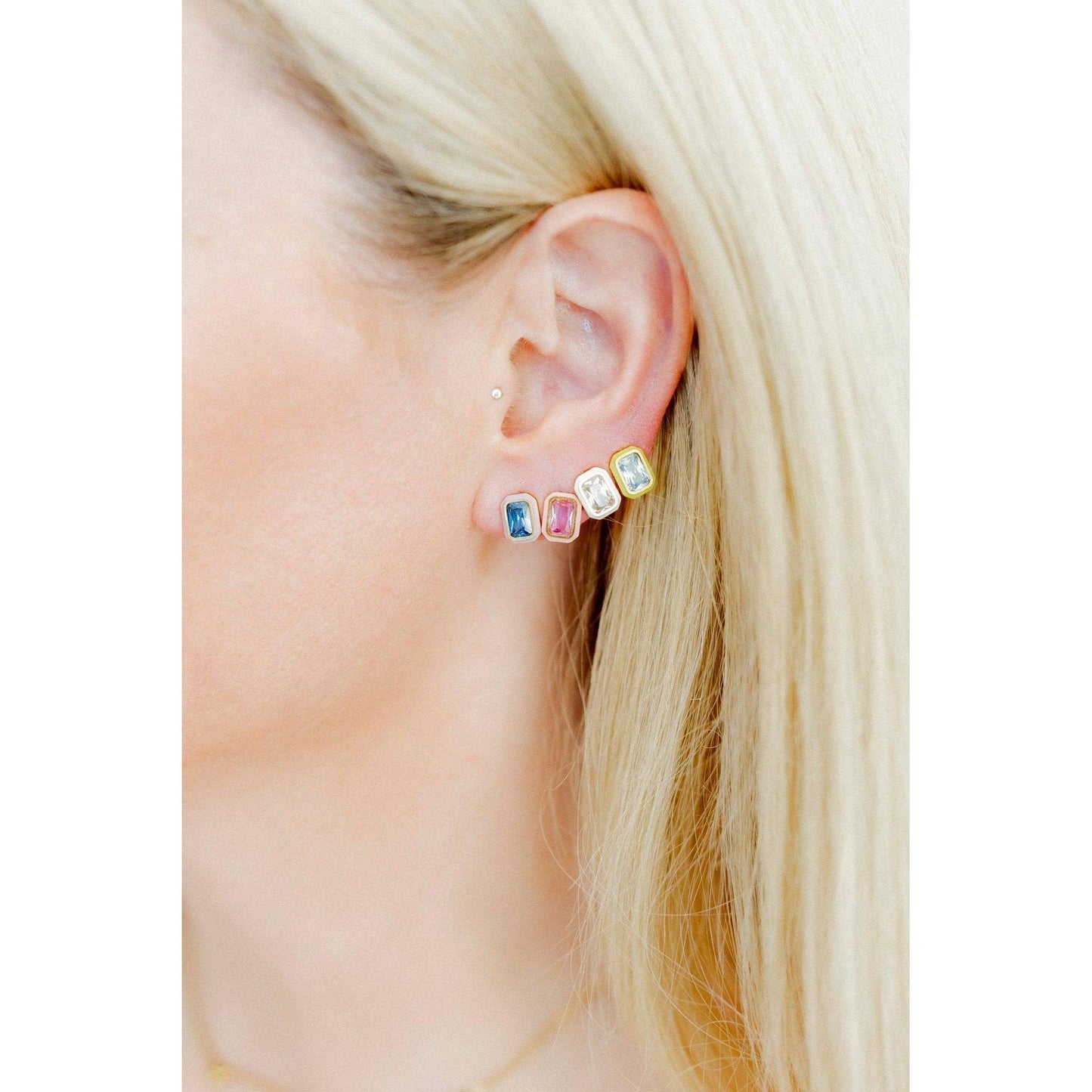 Screwback Stud Earrings - Whitney Orange Sherbert