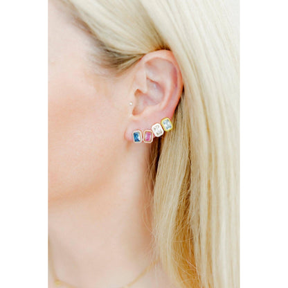Screwback Stud Earrings - Whitney Orange Sherbert