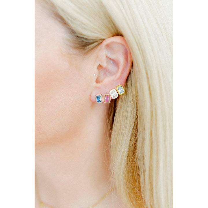 Screwback Stud Earrings - Whitney Orange Sherbert