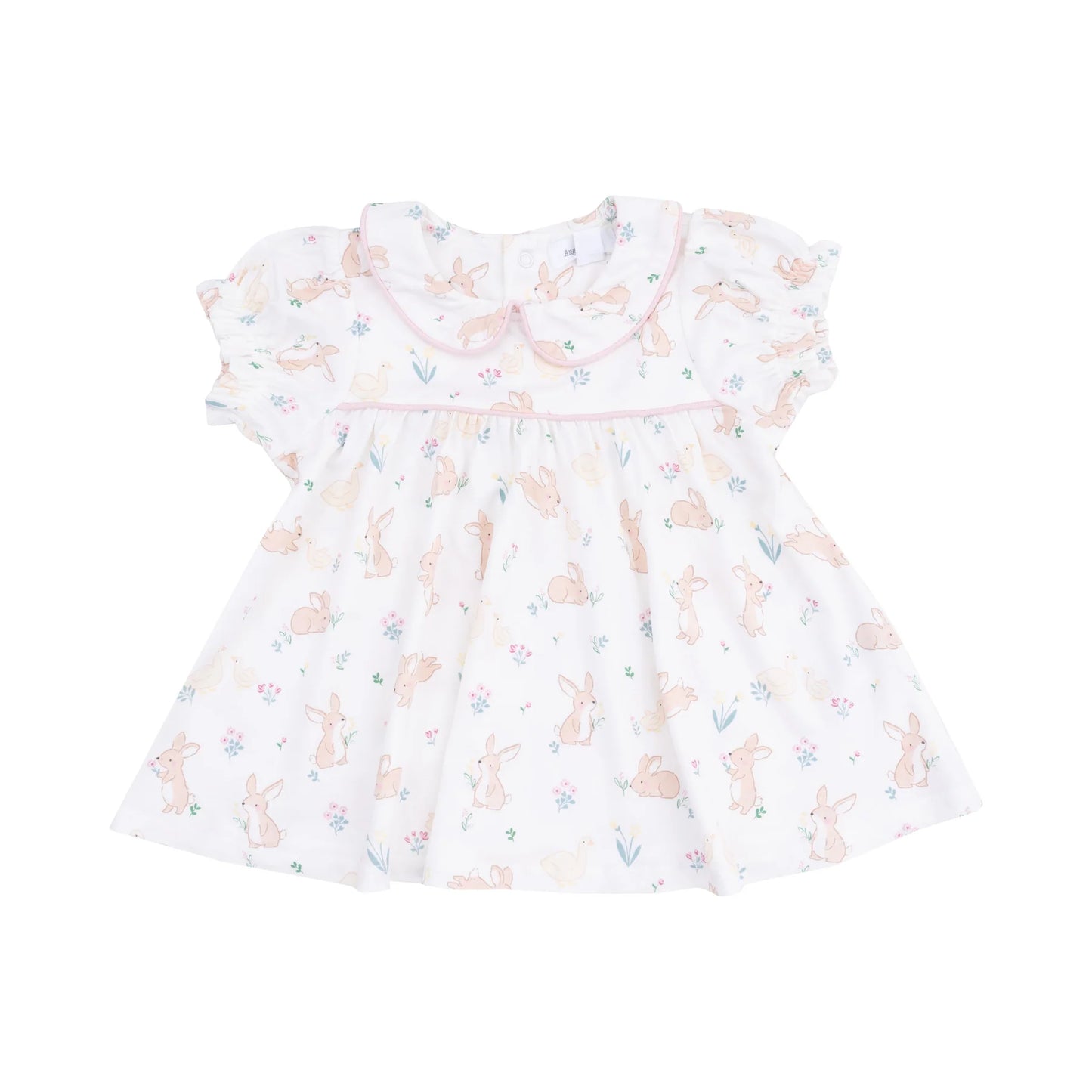 Classic Puff Sleeve Baby Doll Dress - Bunny and Duck