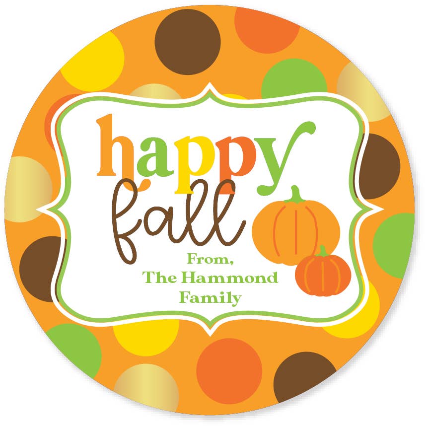 PERSONALIZED Fall Cookie Bags (Label PMDHF)
