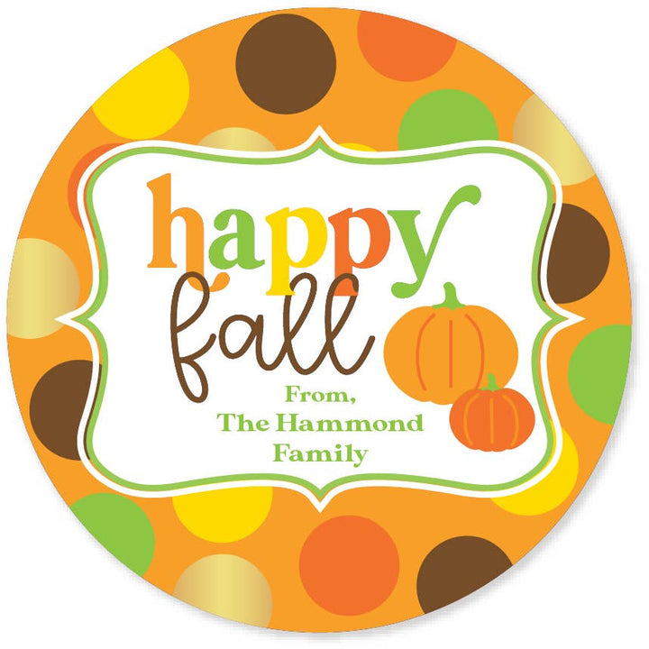 PERSONALIZED Fall Cookie Bags (Label PMDHF)