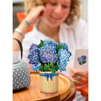 Mini Nantucket Hydrangeas Pop-up Greeting Card