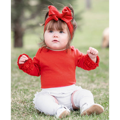 Baby Girls White Knit RuffleButt Bloomer