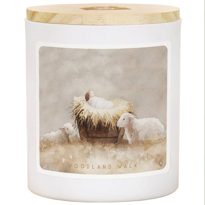 Manger Sheep Art - WDL - Candles