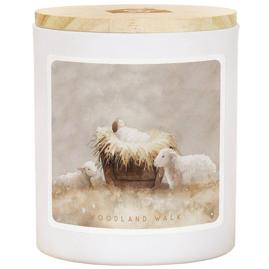 Manger Sheep Art - WDL - Candles