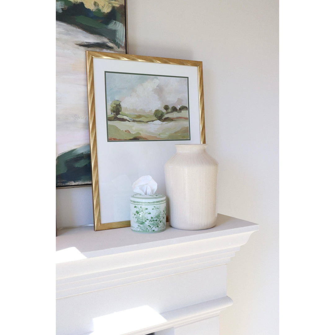 The Jade Hand-Painted Ceramic Tissue Box Cover – Decorative Floral Tissue Vessel