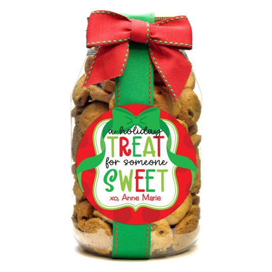 PERSONALIZED Christmas Cookie Quart Jars (Label PHTS)