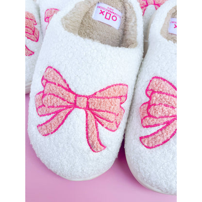 Pink Bow Slippers