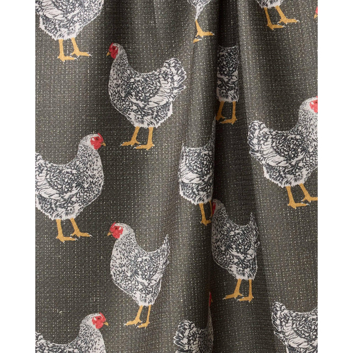 Geometry Hen House Tea Towel — Farmhouse Chicken Kitchen Towel