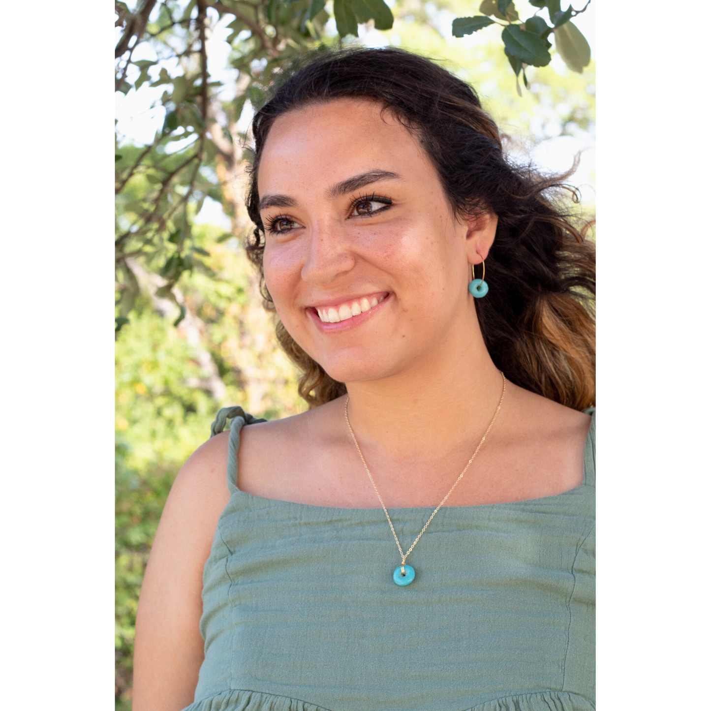 Recycled Glass Pendant Necklace