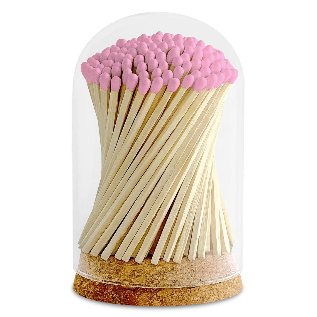 4" Matches in Premium Glass Cloche