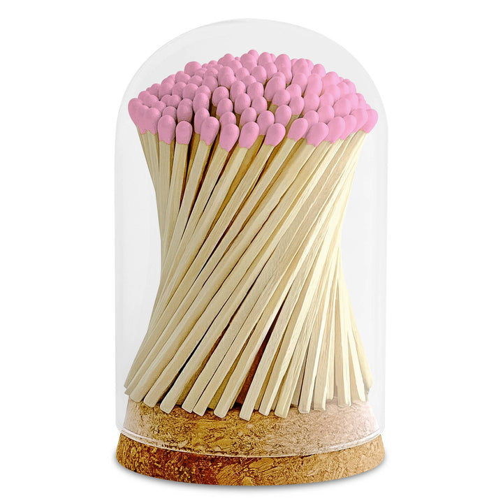 4" Matches in Premium Glass Cloche