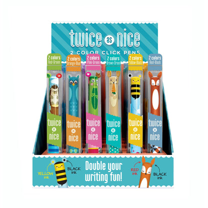 TWICE AS NICE WOODLAND 2 COLOR CLICK PEN