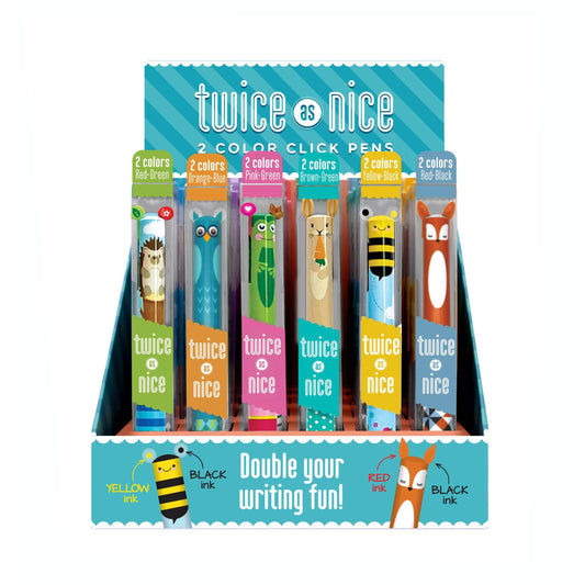 TWICE AS NICE WOODLAND 2 COLOR CLICK PEN