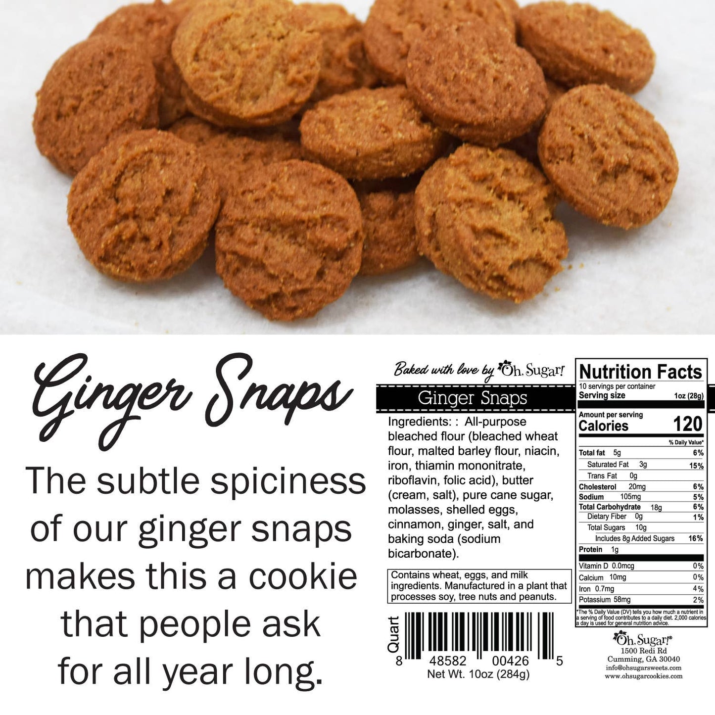 PERSONALIZED Christmas Cookie Quart Jars (Label PHTS)