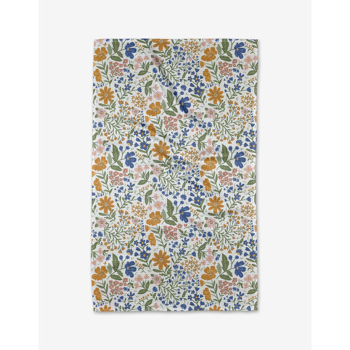 Geometry Cottage Meadow Pastel kitchen tea towel with pastel floral print