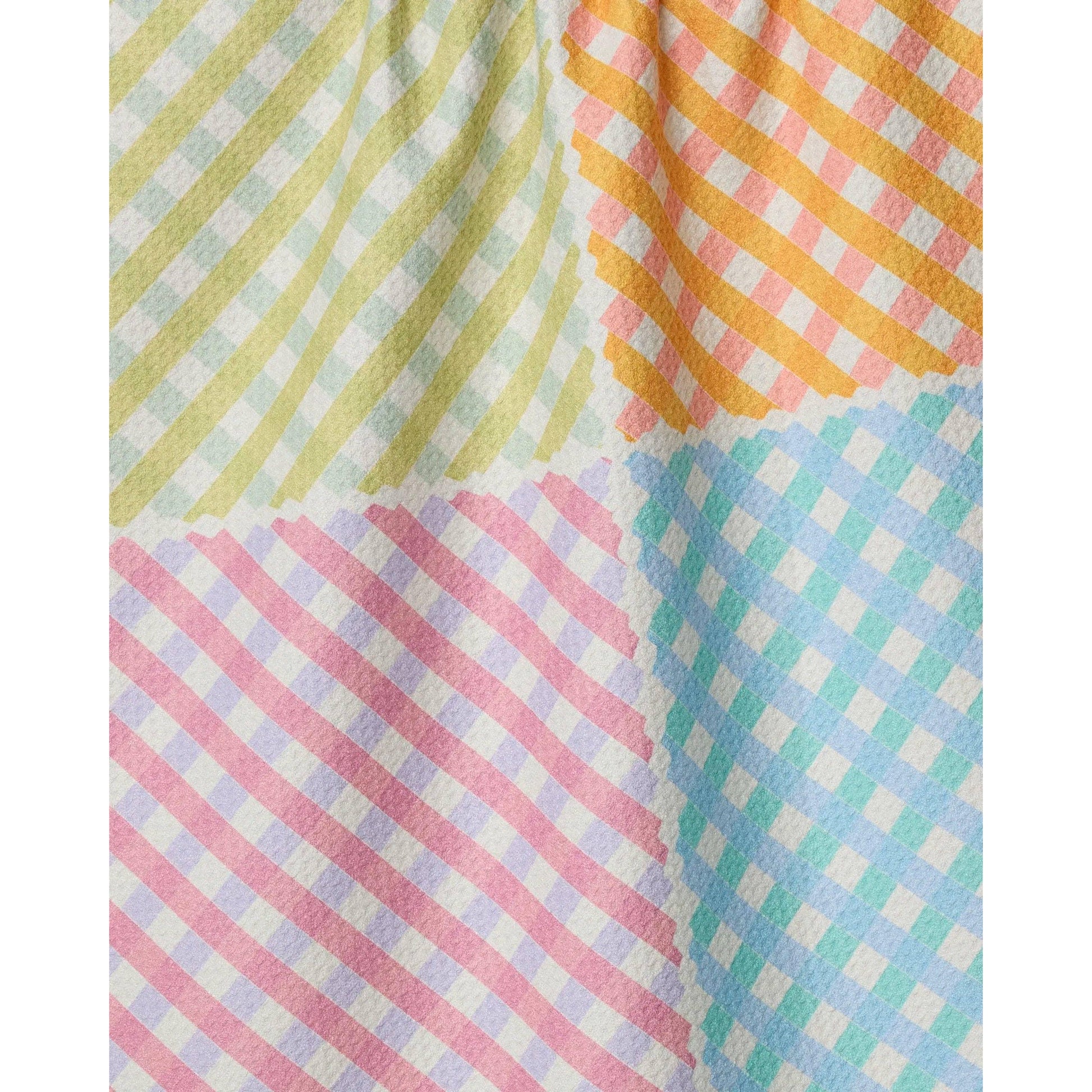 Geometry House Patio Check Tea Towel - Classic Check Print Kitchen Towel 18x30 Eco-Friendly