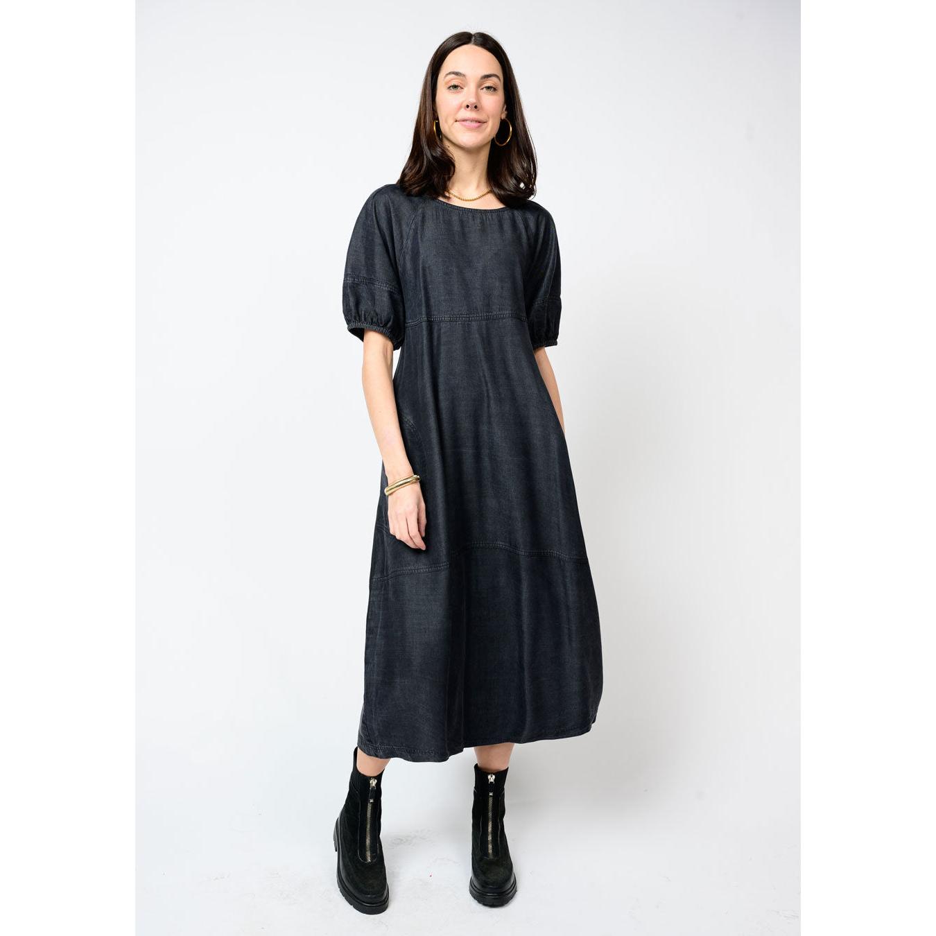 Denim Tiered Dress