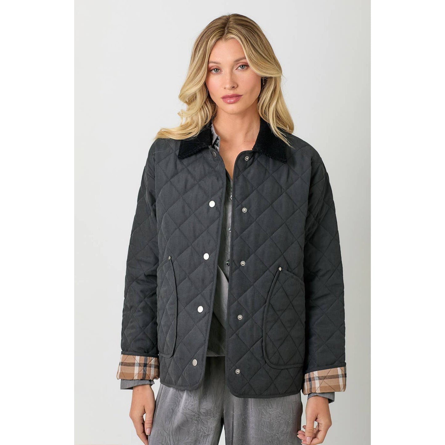 Contrast Quilted Jacket