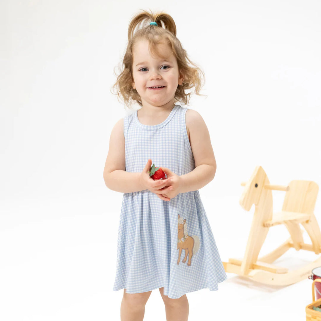 Horse Applique Bamboo Tank Dress &amp; Bloomer Set | Angel Dear