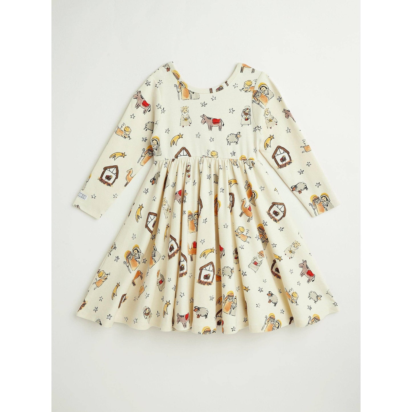 Away in a Manger Twirl Dress Cotton