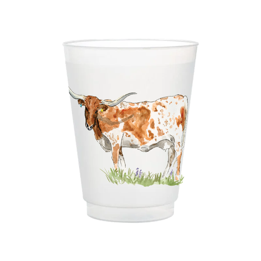 Texas Longhorn Frosted 16oz Reusable Stadium Cups | Set of 6