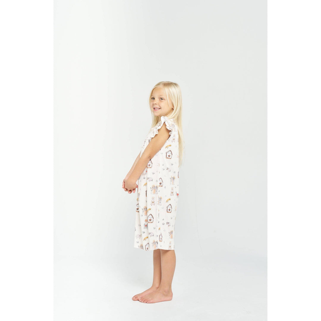 Away in a Manger PJ Girls Nightgown Polyester