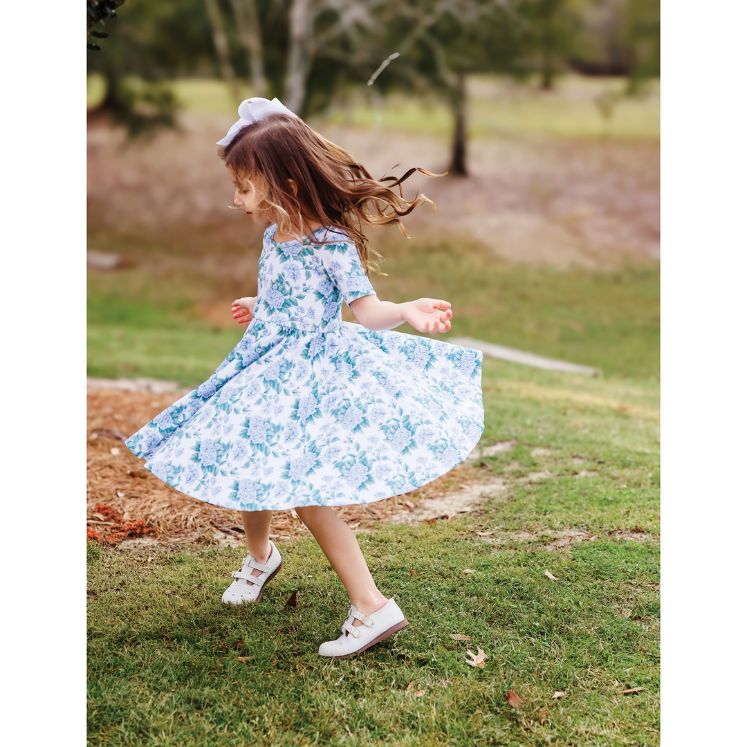 Nola Tawk Hydrangea Heaven Organic Cotton Twirl Dress
