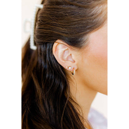 Screwback Stud Earrings - Cooper Clear