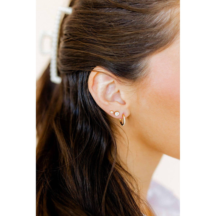 Screwback Stud Earrings - Cooper Clear